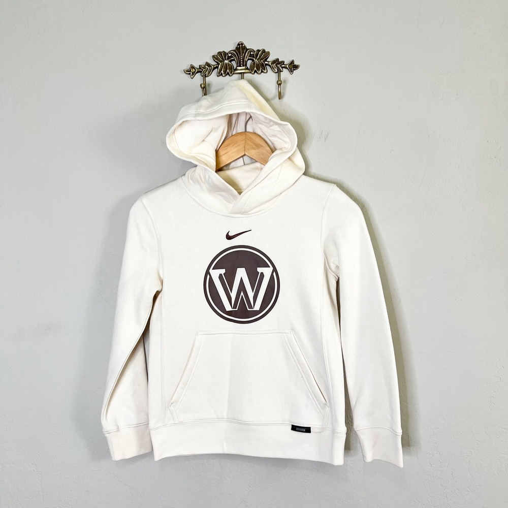 Golden State Warriors Nike Hoodie Youth Size Small 8 Cream NBA City Edition New
